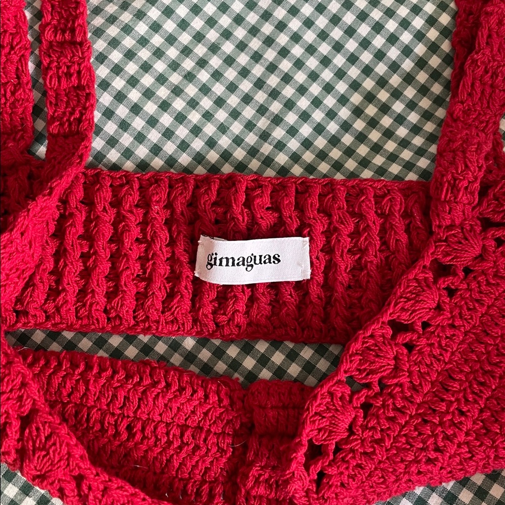 Gimaguas Vibrant Red Crochet Bandeau - Picture 2 of 3
